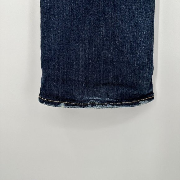 Original Moussy Vintage Dark Low Rise Bootcut Jean Size 26 RARE Embroidered Name - Picture 11 of 12